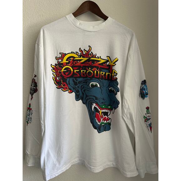 Ozzy Osbourne Dragon Long Sleeve Reprint T-shirt Brockum Tag Single Stitch - Picture 1 of 6